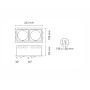 Luminario downlight LED ISIS II LED Negro L5961-300 Magg