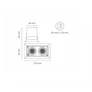 Luminario downlight LED POINTS MICRO II 40° 9W luz neutra 4000K Negro y Blanco L5915-ZIJ Magg